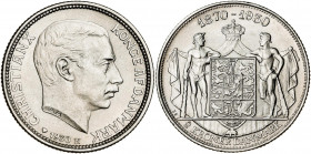 Dinamarca. 1930. Christian X. Copenhague. N. 2 coronas. (Kr. 829). AG. 14,98 g. S/C-.