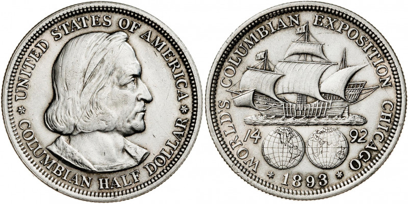 Estados Unidos. 1893. Filadelfia. 1/2 dólar. (Kr. Deluxe ANA Centennial Edition ...
