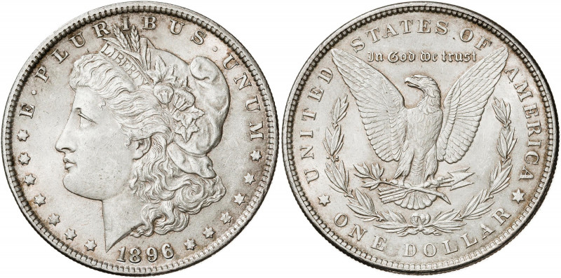 Estados Unidos. 1896. Filadelfia. 1 dólar. (Kr. 110). AG. 26,70 g. EBC-/EBC.