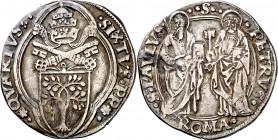 Vaticano. Sixto IV (1471-1484). Roma. Grosso. (Muntoni 16). AG. 3,60 g. MBC+.