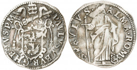 Vaticano. s/d. Pablo V (1605-1621). Roma. Grosso. (Muntoni 107 var). AG. 1,38 g. MBC.
