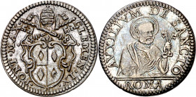 Vaticano. s/d. Clemente IX (1667-1669). Roma. Grosso. (Muntoni 11). AG. 1,52 g. EBC/EBC-.