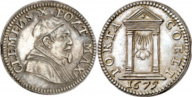 Vaticano. 1675. Clemente X (1670-1676). Roma. Grosso. (Muntoni 38). Bella. AG. 1,52 g. EBC+.