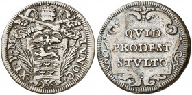 Vaticano. s/d. Inocencio XI (1676-1689). Roma. Grosso. (Muntoni 186). AG. 1,48 g. MBC.