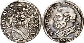 Vaticano. 1690. Alejandro VIII (1689-1691). Roma. Grosso. (Muntoni 30). AG. 1,49 g. MBC+.