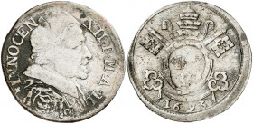 Vaticano. 1693. Inocencio XII (1691-1700). Avignon. 1/12 de escudo. (Muntoni 128). AG. 1,66 g. MBC-.