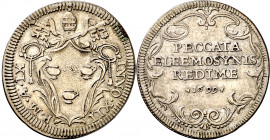 Vaticano. 1699. Inocencio XII (1691-1700). Roma. Giulio. (Muntoni 61). AG. 2,92 g. MBC+.