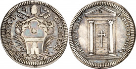 Vaticano. 1700. Clemente XI (1700-1721). Roma. Giulio. (Muntoni 85). AG. 2,95 g. MBC.