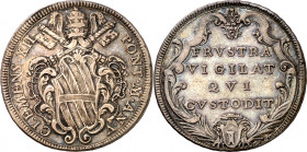 Vaticano. s/d. Clemente XII (1730-1740). Roma. 1/2 piastra. (Muntoni 21). AG. 14,52 g. EBC-.