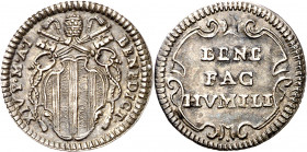 Vaticano. s/d. Benedicto XIV (1740-1758). Roma. 1/2 grosso. (Muntoni 149). AG. 0,76 g. EBC/EBC-.