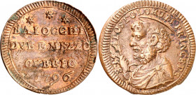 Vaticano. 1796. Pío VI (1775-1799). Gubbio. 2 1/2 baiocchi. (Muntoni 353). CU. 8,74 g. MBC+.