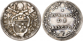 Vaticano. s/d. Pío VI (1775-1799). Roma. Grosso. (Muntoni 55). AG. 1,25 g. MBC.