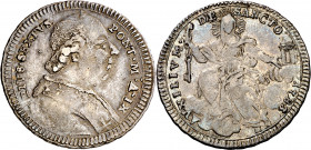 Vaticano. 1783. Pío VI (1775-1799). Roma. 1/5 scudo. (Muntoni 40). AG. 5,26 g. MBC.