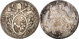 Vaticano. 1780. Pío VI (1775-1799). Roma. Scudo. (Muntoni 17). AG. 26,07 g. MBC/MBC-.