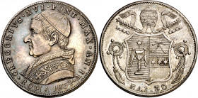 Vaticano. 1834. Gregorio XVI (1831-1846). Roma. Testone. (Muntoni 10). AG. 7,93 g. EBC+.