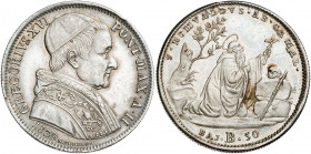 Vaticano. 1832. Gregorio XVI (1831-1846). Roma. 1/2 scudo. (Muntoni 8). AG. 13,21 g. EBC/EBC-.