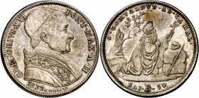 Vaticano. 1832. Gregorio XVI (1831-1846). Roma. 1/2 scudo. (Muntoni 8). AG. 13,32 g. EBC.