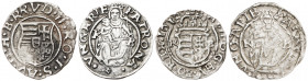 Hungría. 1552 a 1613. 1 denar. Lote de 4 monedas. AG. BC+/MBC+.