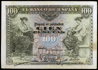 1906. 100 pesetas. (Ed. B97a) (Ed. 313a). 30 de junio. Serie B. MBC.