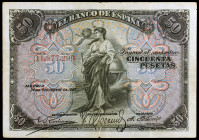 1906. 50 pesetas. (Ed. B99) (Ed. 315). 24 de septiembre. Sin serie. BC+.