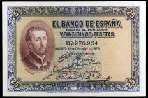 1926. 25 pesetas. (Ed. B109a) (Ed. 325a). 12 de octubre, San Francisco Javier. Serie B. Leve doblez central. EBC.