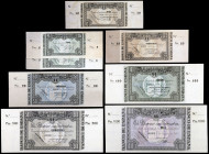 1937. Bilbao. 5 (dos), 10, 25, 50, 100, 500 y 1000 pesetas. (Ed. C36d, C37d, C38c, C39a, C40a, C41a, NE26f y NE27c) (Ed. 385c, 386d, 387g, 388a, 389a,...