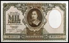 1940. 1000 pesetas. (Ed. D41) (Ed. 440). 9 de enero, Murillo. Raro. MBC.