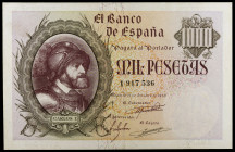 1940. 1000 pesetas. (Ed. D46) (Ed. 445). 21 de octubre, Carlos I. Raro. MBC.