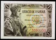 1943. 1 peseta. (Ed. D48) (Ed. 447). 21 de mayo, Fernando el Católico. Sin serie. S/C-.