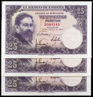 1954. 25 pesetas. (Ed. D68) (Ed. 467). 22 de julio, Albéniz. Trío correlativo, sin serie. S/C-.