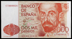 1980. 2000 pesetas. (Ed. E5a) (Ed. 479a). 22 de julio, Juan Ramón Jiménez. Serie C. S/C-.