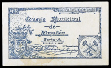 Almadén (Ciudad Real). 25 céntimos. (KG. 81) (RGH. 535). EBC-.