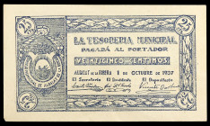 Albalat de la Rivera (Valencia). 25 céntimos. (T. 38) (KG. 25). Escaso y más así. EBC-.