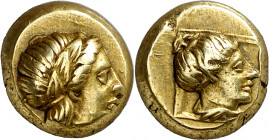 (377-326 a.C.). Lesbos. Mytilene. Hekté. (S. 4250 var) (CNG. VI, 1021). 2,54 g. MBC+.