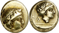 (377-326 a.C.). Lesbos. Mytilene. Hekté. (S. 4250 var) (CNG. VI, 1026). 2,53 g. MBC/MBC+.