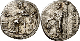 (420-390 a.C.). Cilicia. Nagidos. Estátera. (S. 5578 var) (BMC. XXI, 12). Bella. 10,51 g. EBC.