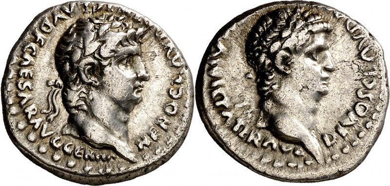 (64 d.C). Nerón y Claudio. Capadocia. Cesarea. Dracma. (Spink 2057) (S. 3a) (RIC...