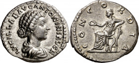 (164-166 d.C.). Lucilla. Denario. (Spink 5479) (S. 6a) (RIC. 758). 3,28 g. EBC-.
