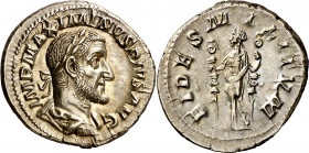(235-236 d.C.). Maximino I. Denario. (Spink 8307 var) (S. 7a) (RIC. 7A). Bella. 3,58 g. S/C/EBC.