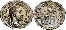 (235-236 d.C.). Maximino I. Denario. (Spink 8316) (S. 85a) (RIC. 14). Bella. 2,67 g. EBC+.