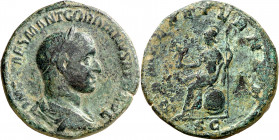 (238 d.C.). Gordiano II, Africano. Sestercio. (Spink 8470) (Co. 9) (RIC. 5). 15,74 g. MBC.