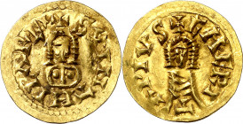 Suintila (621-631). Emerita (Mérida). Triente. (CNV. 327.1) (R.Pliego 393b). 1,49 g. MBC+.