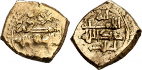 Taifa de Valencia. Abd al-Malek al-Mudafar. Moneda de electrón sin ceca ni fecha. (V. 1078) (Prieto 165). Peso muy alto para esta pieza. Leyendas comp...