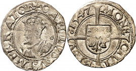 1547. Carlos I. Besançon. 1/2 carlos. (Vti. falta). 0,74 g. MBC+.