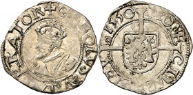 1550. Carlos I. Besançon. 1/2 carlos. (Vti. 670). 0,77 g. MBC+.