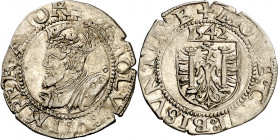 1542. Carlos I. Besançon. 1 carlos. (Vti. 687). 1,20 g. MBC+.