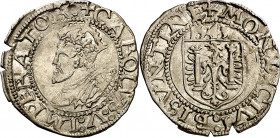 1543. Carlos I. Besançon. 1 carlos. (Vti. falta). 1,02 g. MBC+.