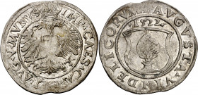 1522. Carlos I. Augsburgo. 1 batzen. (Kr. MB32 var) (Schulten 62). Bella. Brillo original. Escasa así. 3,45 g. EBC.