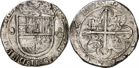 s/d (antes de 1588). Felipe II. Sevilla. . 8 reales. (AC. 720). 27,09 g. MBC.