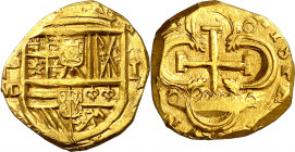 (1598-1621). Felipe III. MD (Madrid). G. 1 escudo. (AC. 1012). Muy bella. Brillo original. Rara así. 3,33 g. EBC.